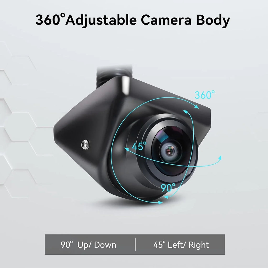 and 360°Rotatable Sedans Waterproof eRapta Vision Backup Car Truck Rear/Front/Side Night Pickup for Minivan Camera View SUV Camera