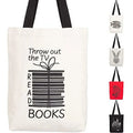Durable With 12 Men, Handles oz Office, Cute & Miller Picnic School, Canvas An For - Max Fun Print Black Pocket, For Cotton Women Books Bag Design Canvas 100% Tote Bags Inner Reusable Multi-functional