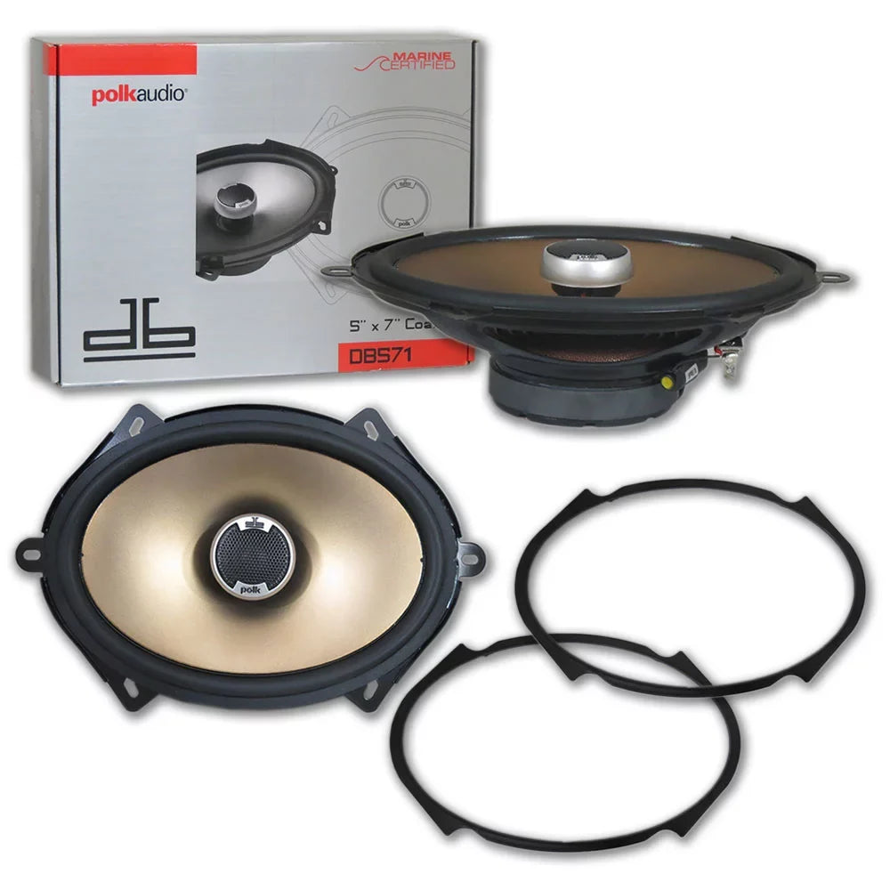 2-way x Audio 7" Car Certified x Speakers inch / Coaxial 8 Polk 5 Marine Audio 6