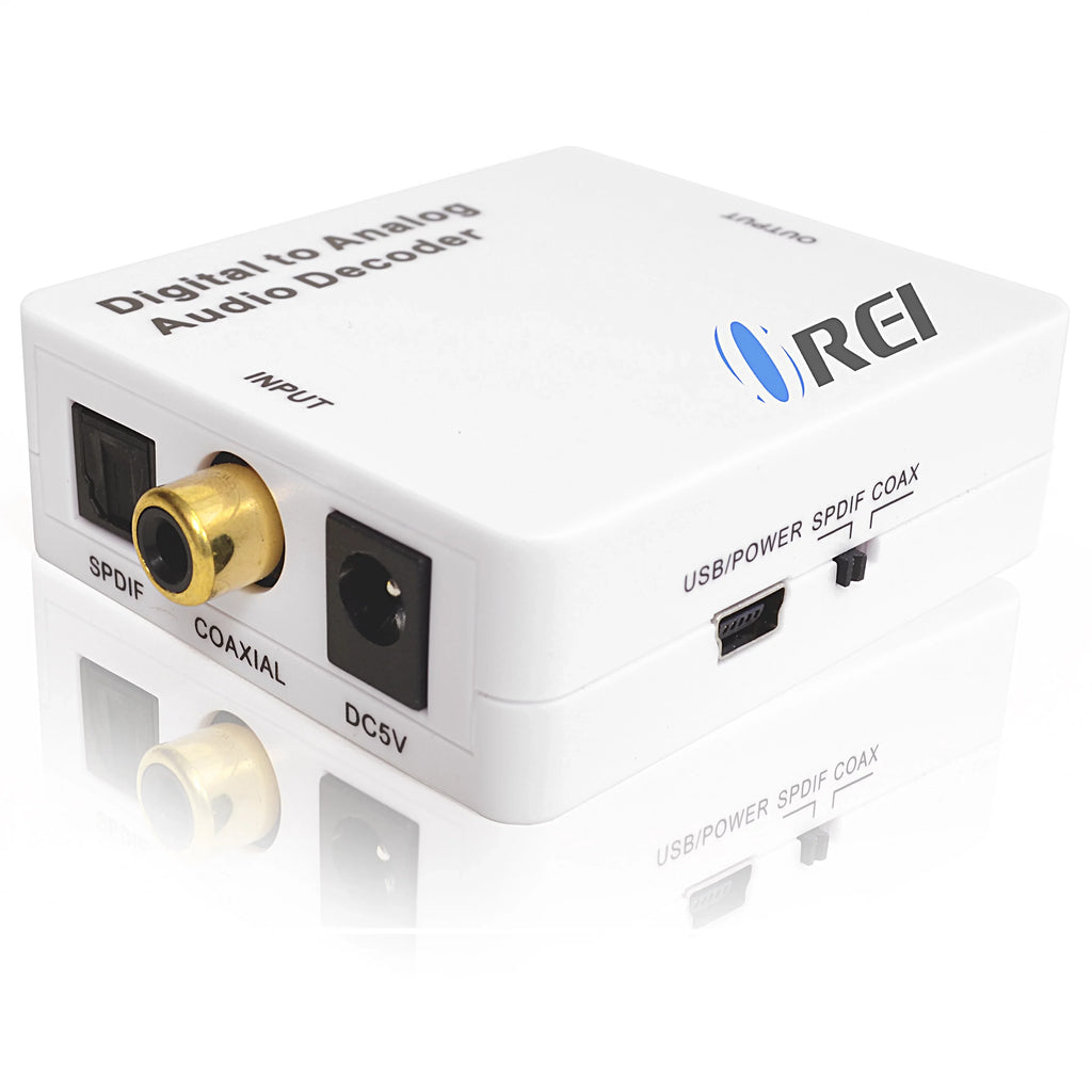 Input to Analog 5.1-Channel DA34 RCA Headphone Output Decoder Orei to L/R/3.5mm Digital SPDIF/Coaxial Audio