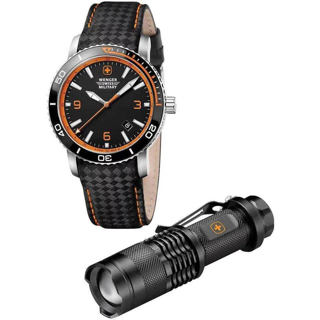 Set Men's Watch/LED Flashlight