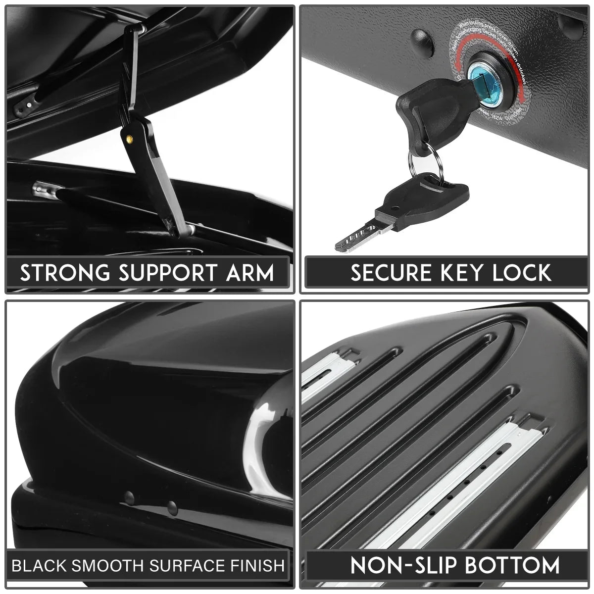 Rail w/ PT-ZTL-8136-BK Cargo 15 17 Subaru 16 Side For Luggage to 2014 Bar Motoring Top Keys Cross Roof + Dual Opening Aluminum Storage Carrier 2018 Forester DNA Side Box