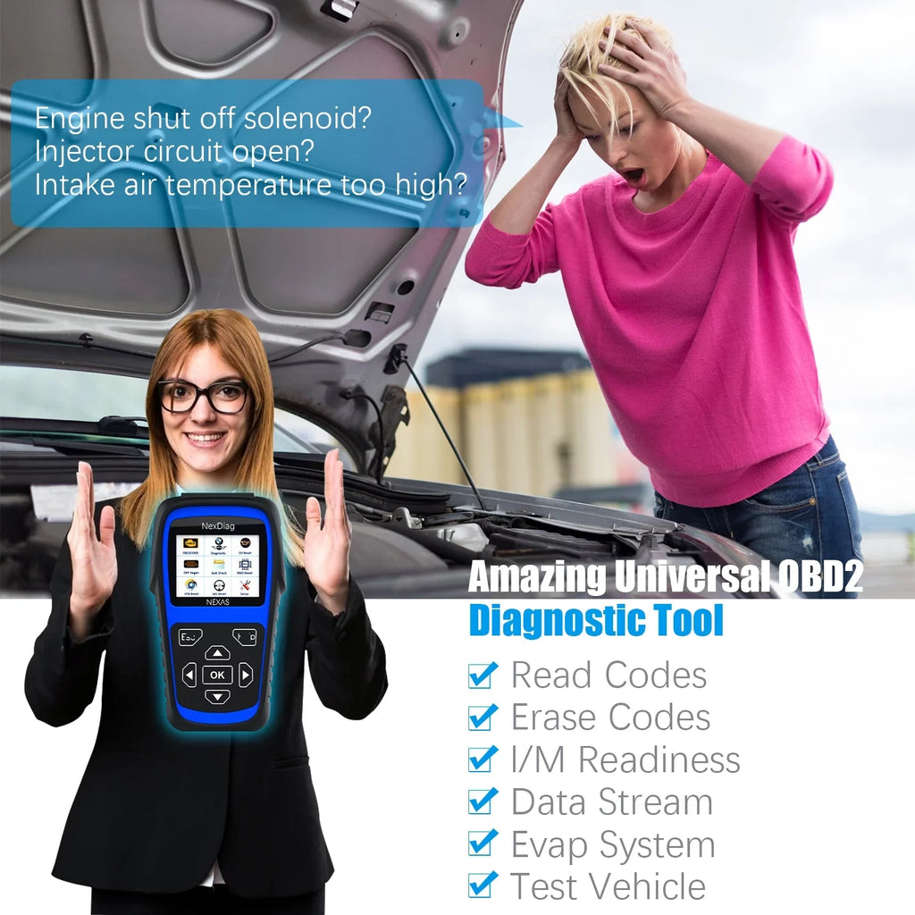 Automotive after Maintenance Reset Engine Check Scanner for ND601 Fits Regen Diagnostic Code & BMS MINI 1996 Tool Scanner Reader for Vehicles DPF OBD2 Diagnostic NEXAS Multi-System BMW