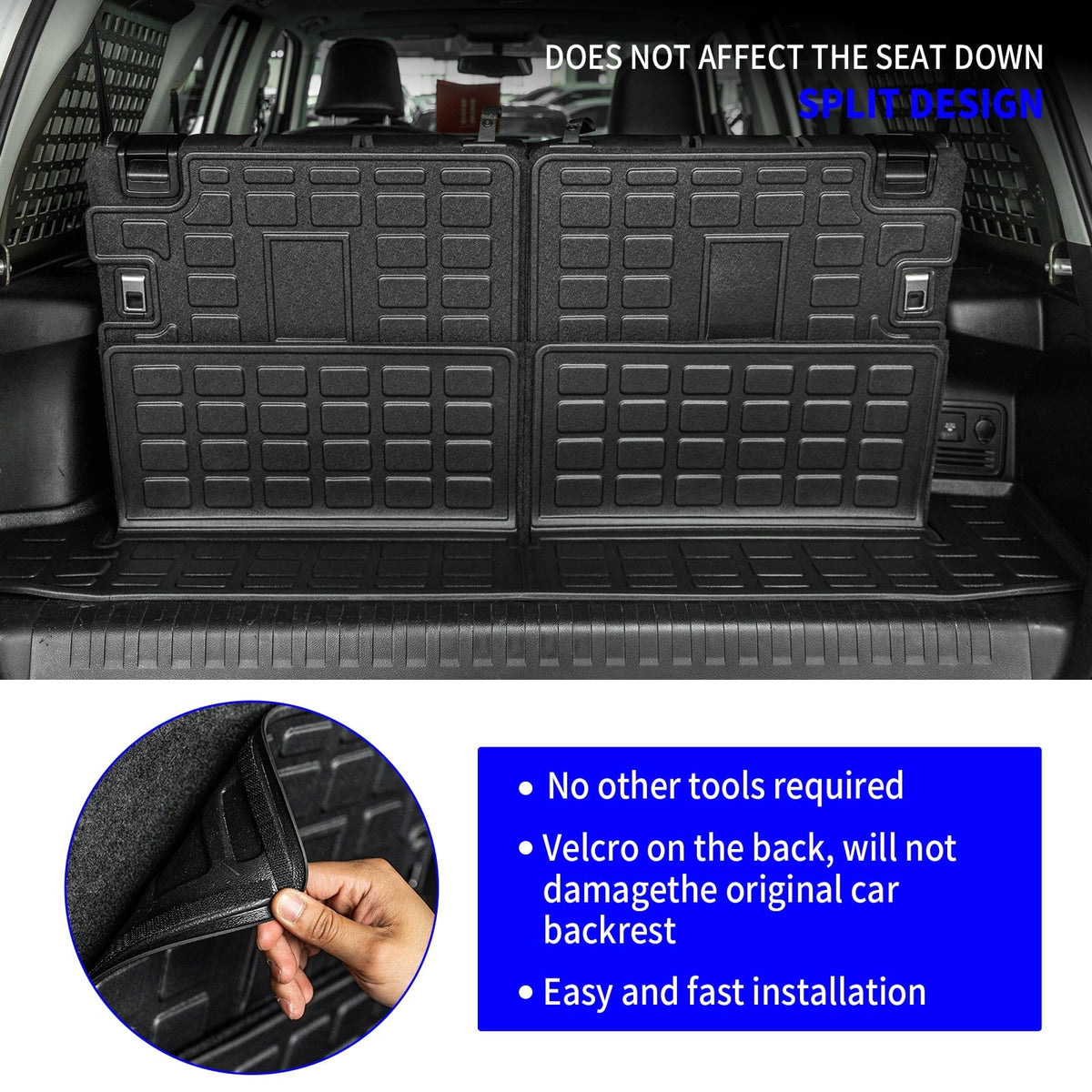 Mat+Floor Liner Row Mats+Trunk Seats 2013-2023 Backrest 7 Trunk Mats) (3rd Mat Toyota Cargo Fit 4Runner