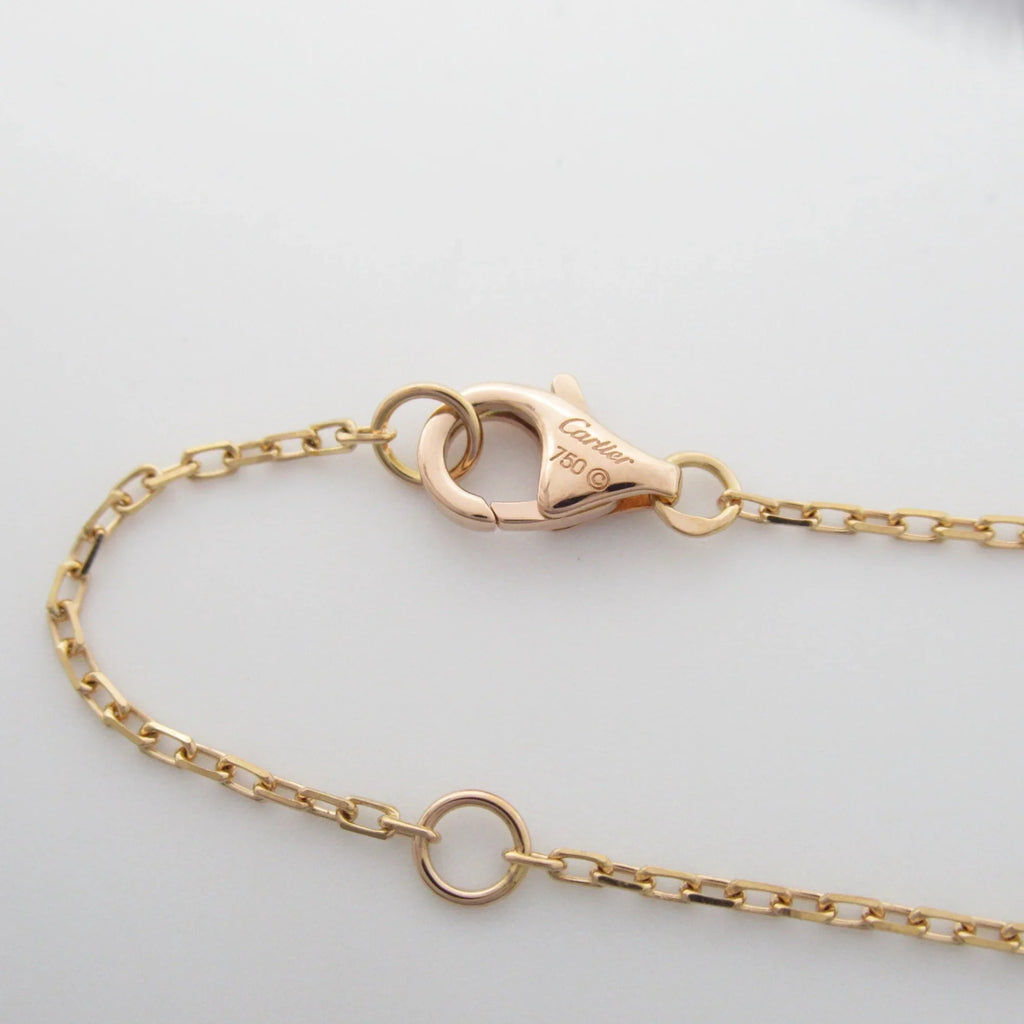 diamond Necklace Clear (Good) Gold) CARTIER Necklace double Pre-Owned K18PG(Rose Logo Clear