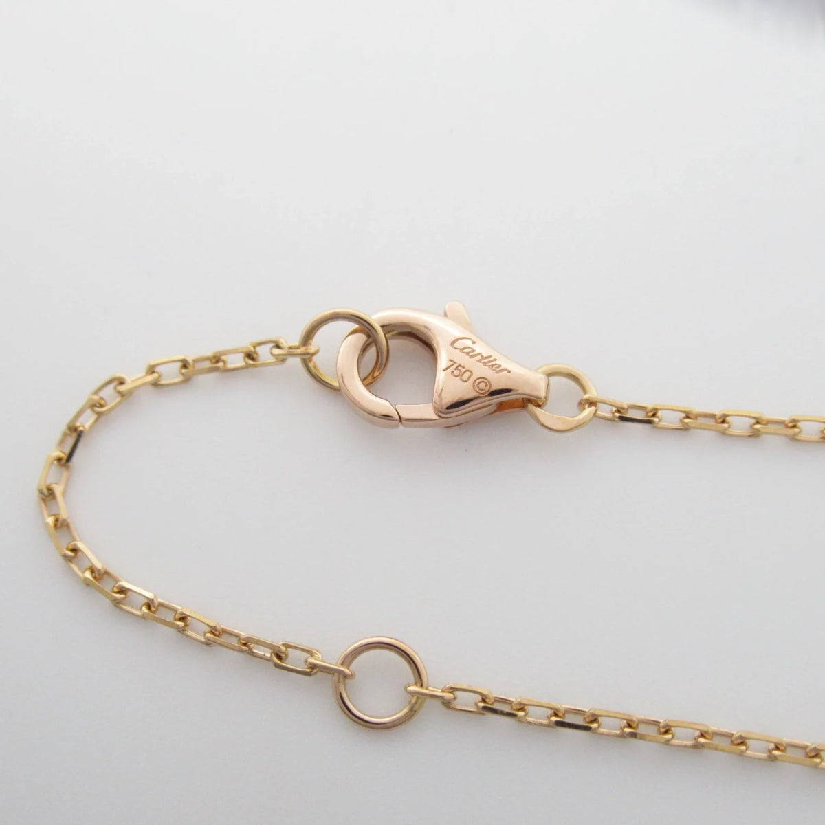 diamond Necklace Clear (Good) Gold) CARTIER Necklace double Pre-Owned K18PG(Rose Logo Clear