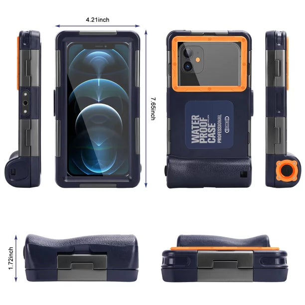 Surfing Case Axon Underwater Video Up Housing ZTE [15m/50ft] 7 UrbanX all Inch Professional Photo LCD Phones Waterproof to And Protective with Lanyard Diving Snorkeling Swimming for 6.9
