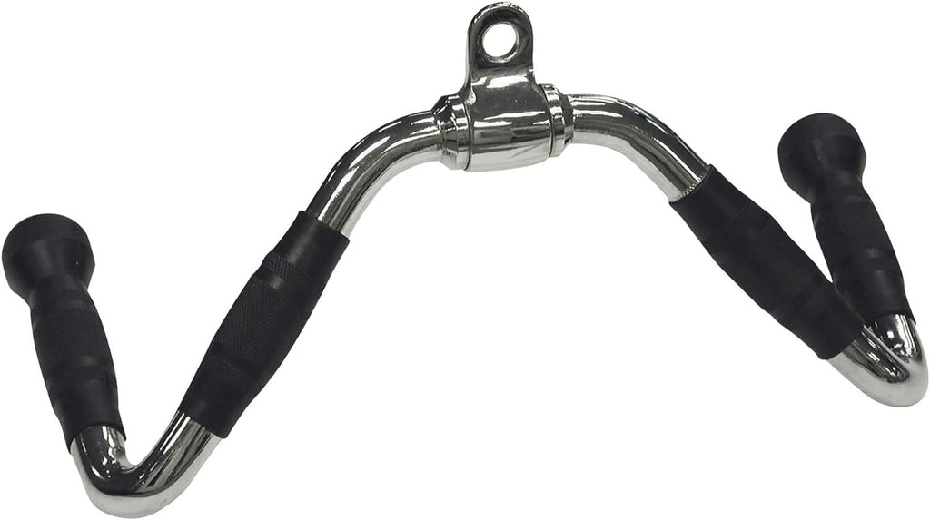 Pull With Rows, Seated Attachment - Machine Bar Downs Rubber Cable For Multi Press Ideal Bicep And s, Triceps LAT Grips Downs,