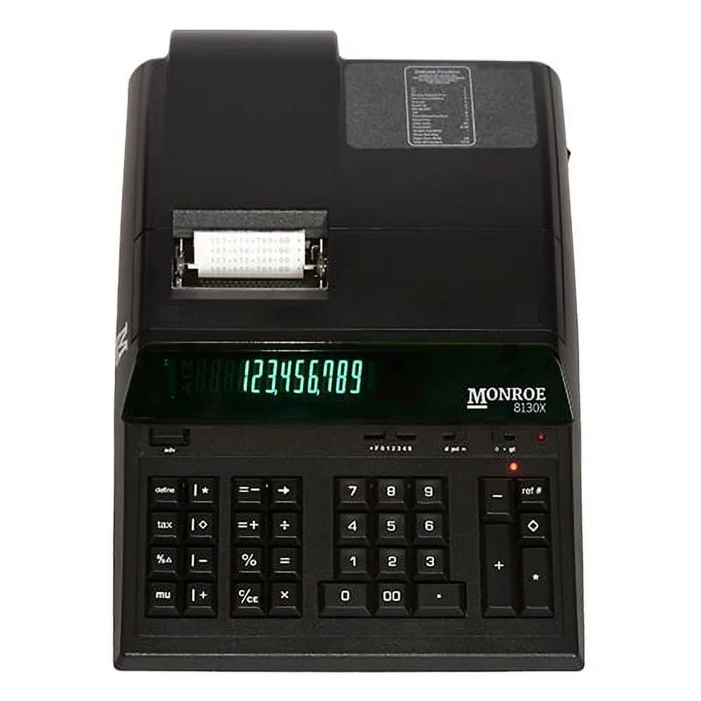 Black Entry Level Printing 8130x Monroe Calculator Heavy-Duty