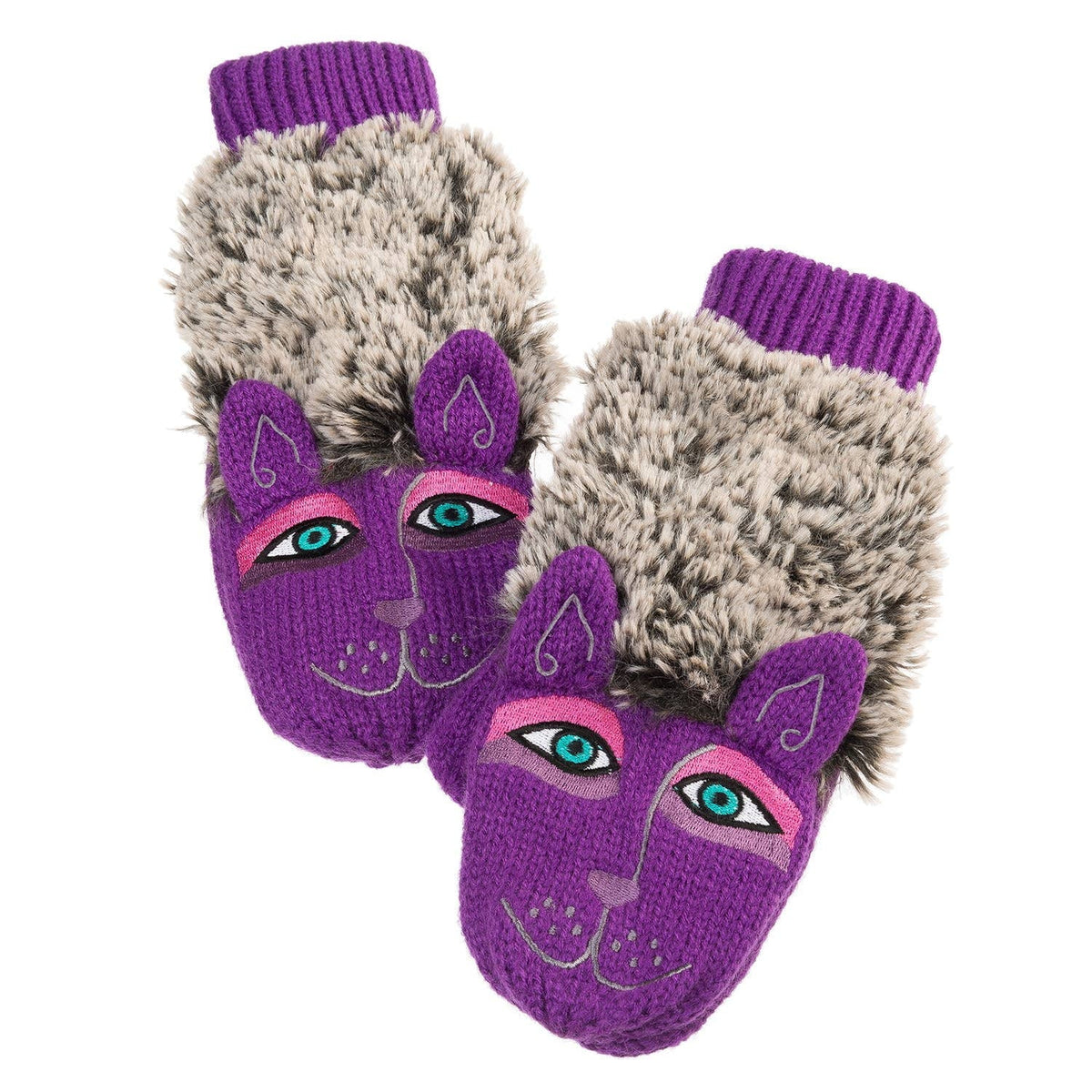 Dog Purple Burch Fuzzy Laurel Mittens