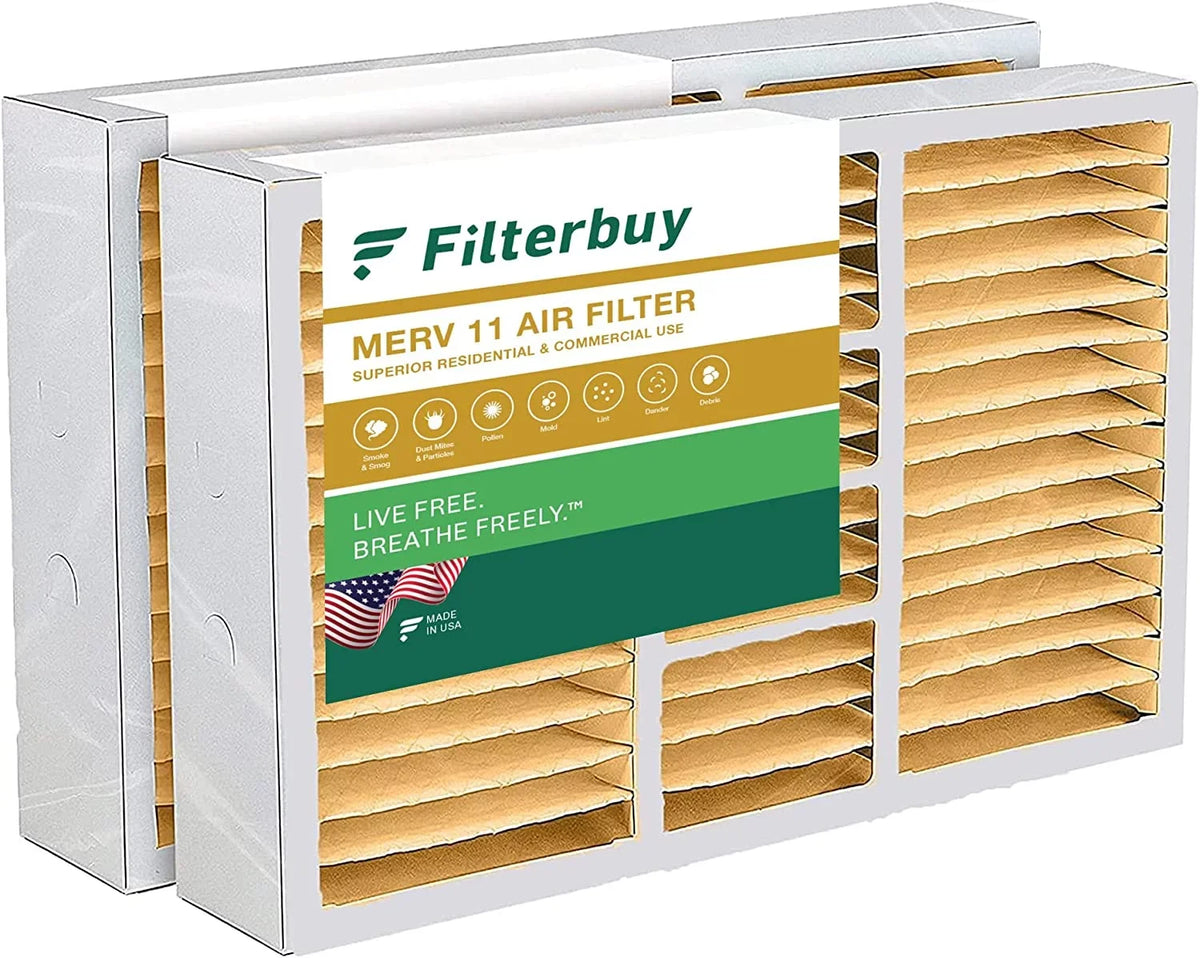 11 Fit Furnace Filters AC HVAC Filterbuy (2-Pack) Perfect Air 17.5x27x5 for MERV Pleated Trane
