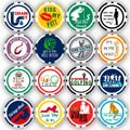 DA (16-Pack) Gram Chip Poker Collection, Chips 11.5 Golf VINCI Marker Ball