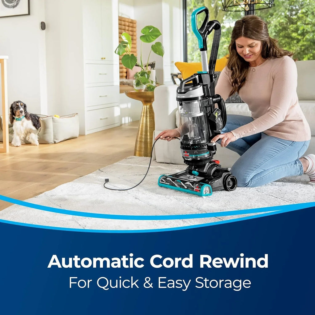 3197A Bissell Pet Cord vary),Black Wand, Cleaner, Reach Rewind with Release Swivel Steering Automatic and Quick (Color Rewind, CleanView may Vacuum Swivel