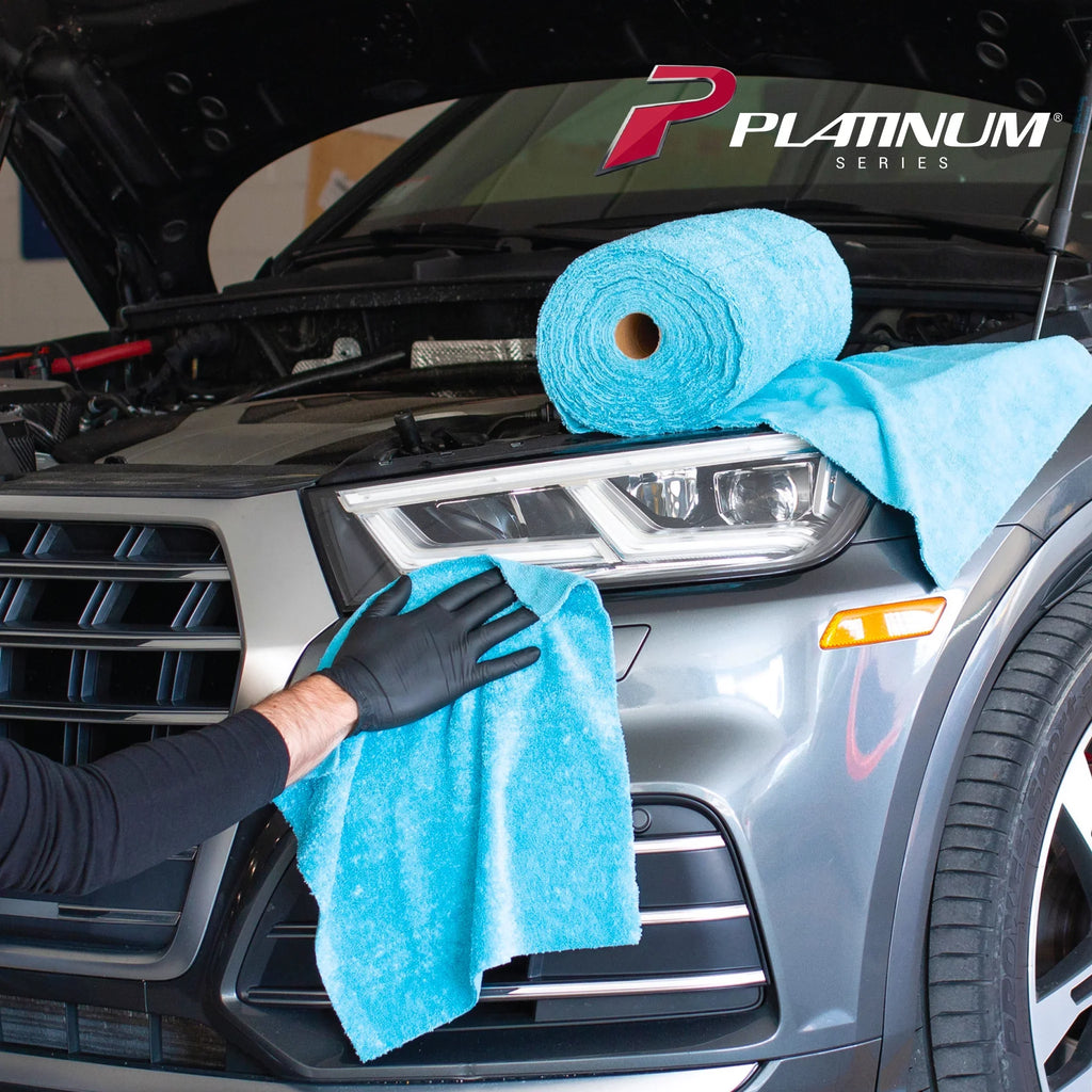 Multi-Purpose Platinum Cleaning, 50 Detailing XL Count Roll Microfiber Series Towels,