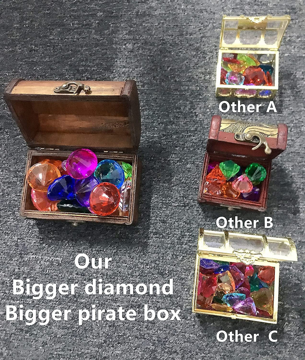 Diving Toy Big Box Big Dive Swimming Underwater Treasure Gem Diamond Colorful Gem PUBGAMER Toy Gift Chest Pirate Throw Toy Diving Pool with Set Set Training 15