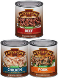 of Chicken Life 28oz Long Cans Combo Ready Food Keystone Survival ✅ Each) (9 Shelf eat Natural Cans 3 and Camping to Beef, Emergency - ✅ Pork All
