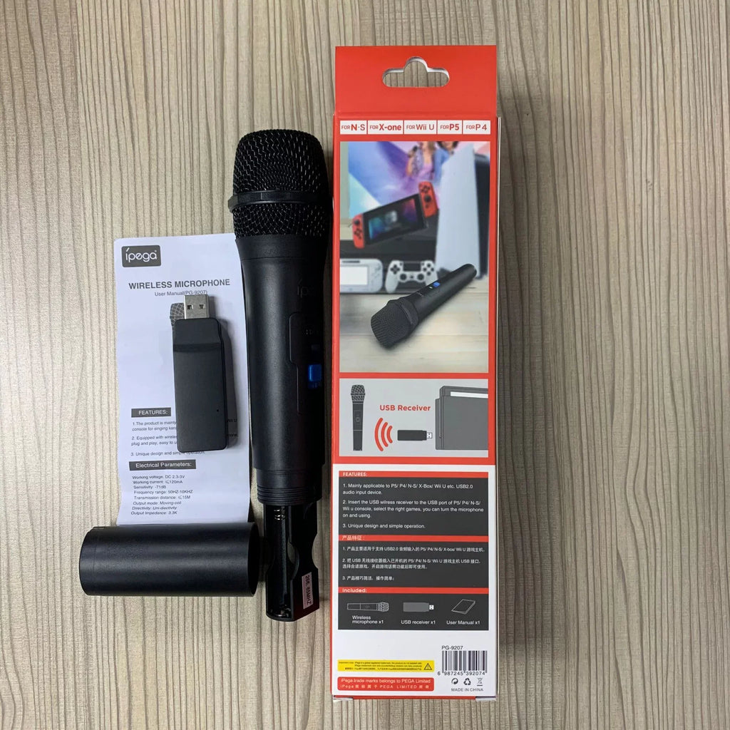For One Xbox For Karaoke Switch Wireless Distance PS4 15m For For Plastic+Metal PS5 Game For PC Microphone MIC