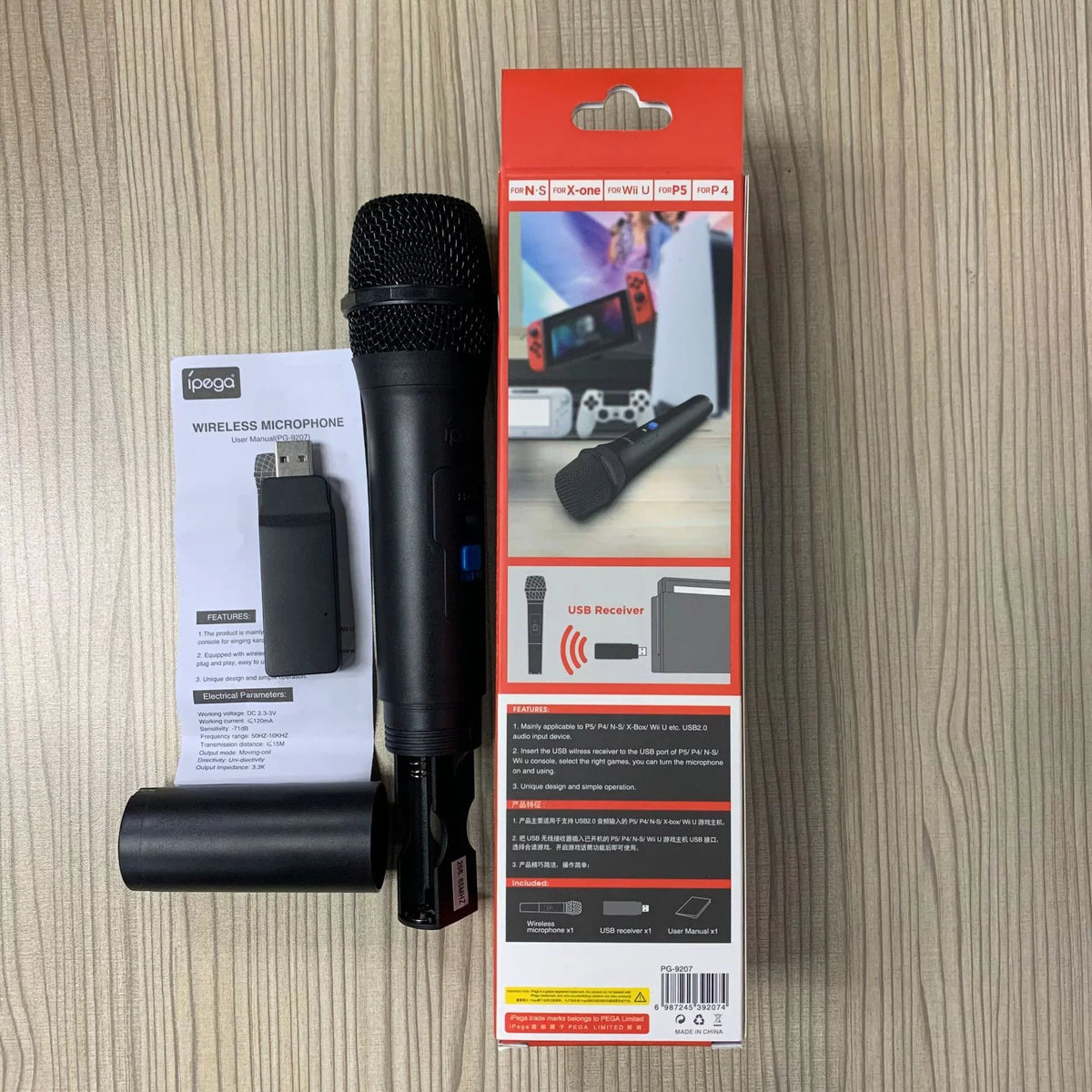 For One Xbox For Karaoke Switch Wireless Distance PS4 15m For For Plastic+Metal PS5 Game For PC Microphone MIC