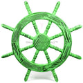 Ship Exclusive Wall Handcrafted Wall Wheel (16 | Decor Pine Junky Maritime Nautical Green) Nagina Antique Rustic Decor Beautiful International Inches,