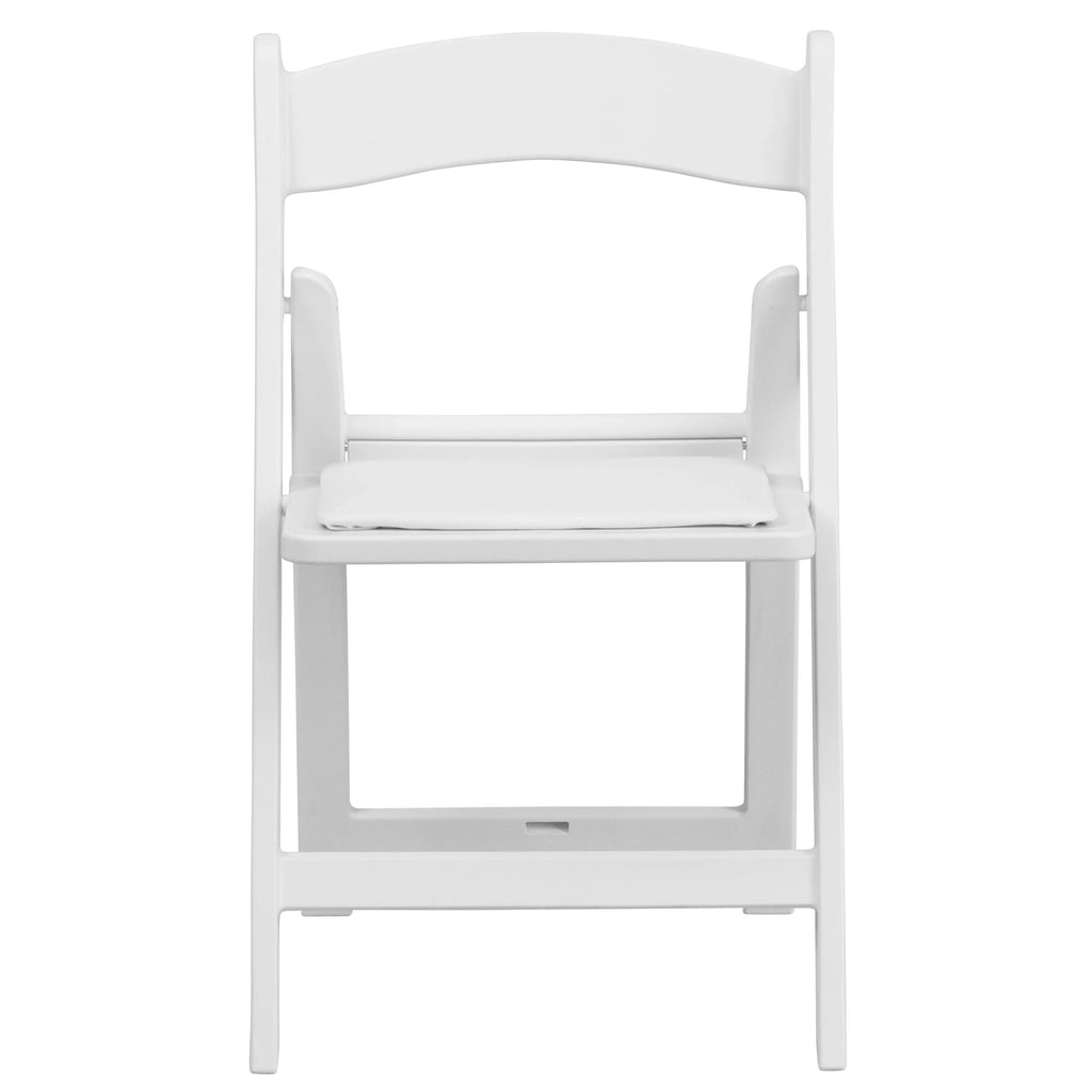Resin White HERCULES Vinyl Furniture Pack Kids White Folding Flash Padded with Seat Chair 11