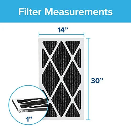 Reduction, 29.81 (exact Filtrete 14x30x1, dimensions AC Allergen Furnace Defense Air MPR 6-Pack Filter, x x 1200, 13.81 0.81) Odor