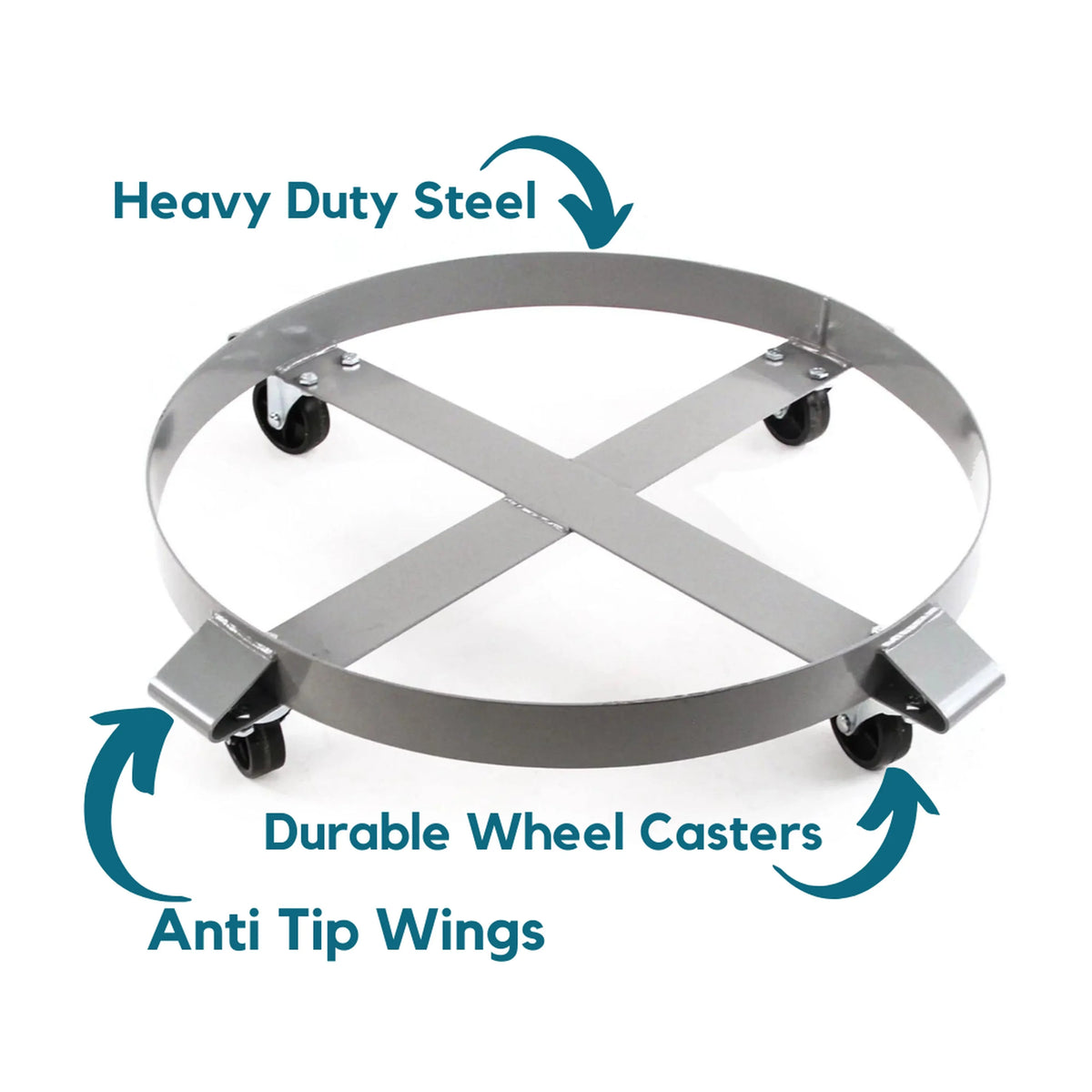 Steel Heavy Pound - Hound Duty 55 Red Auto Frame Truck Dollies Hand Tipping 1000 Gallon Drum Swivel Capacity Non Dolly Casters Wheel