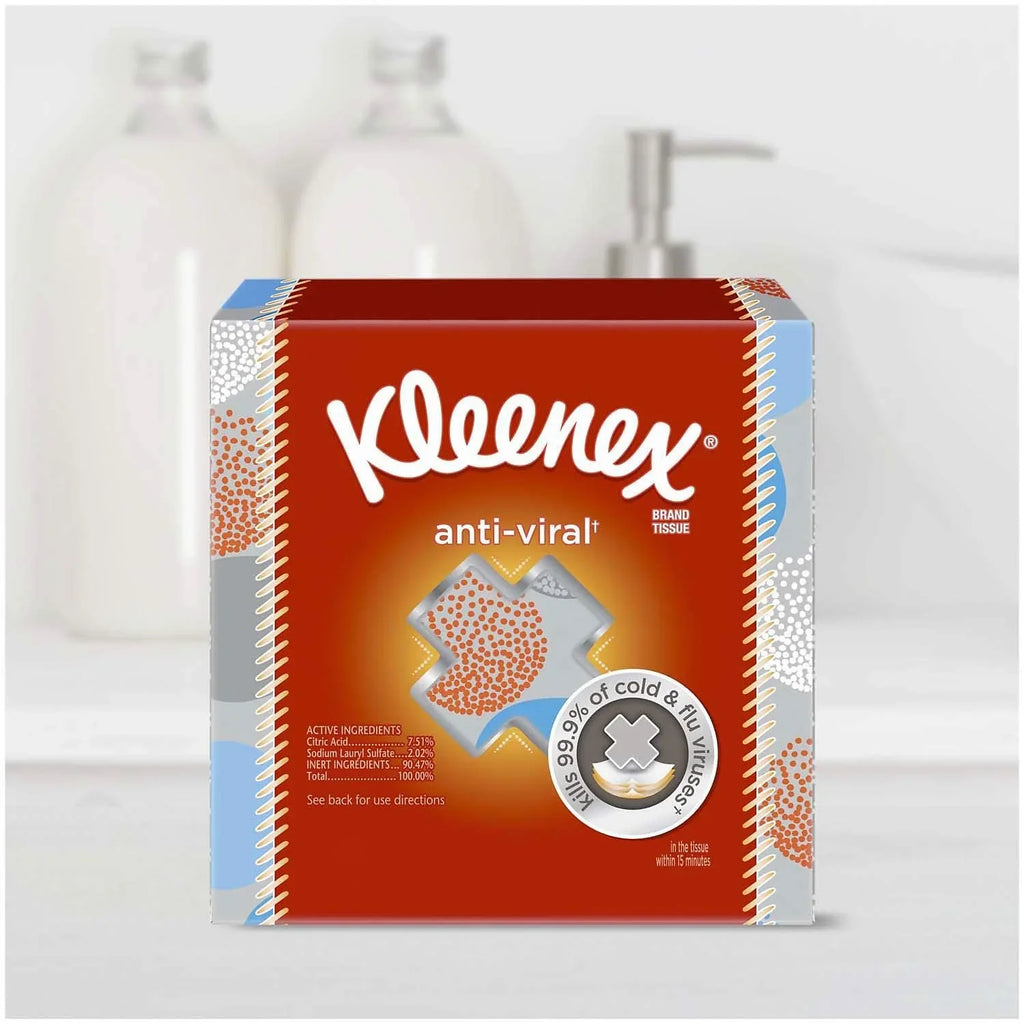 (12 3-Ply pk.) Anti-Viral Facial Tissue Kleenex