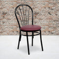 Furniture Metal Series Seat - HERCULES Flash Vinyl Back Chair Burgundy Fan