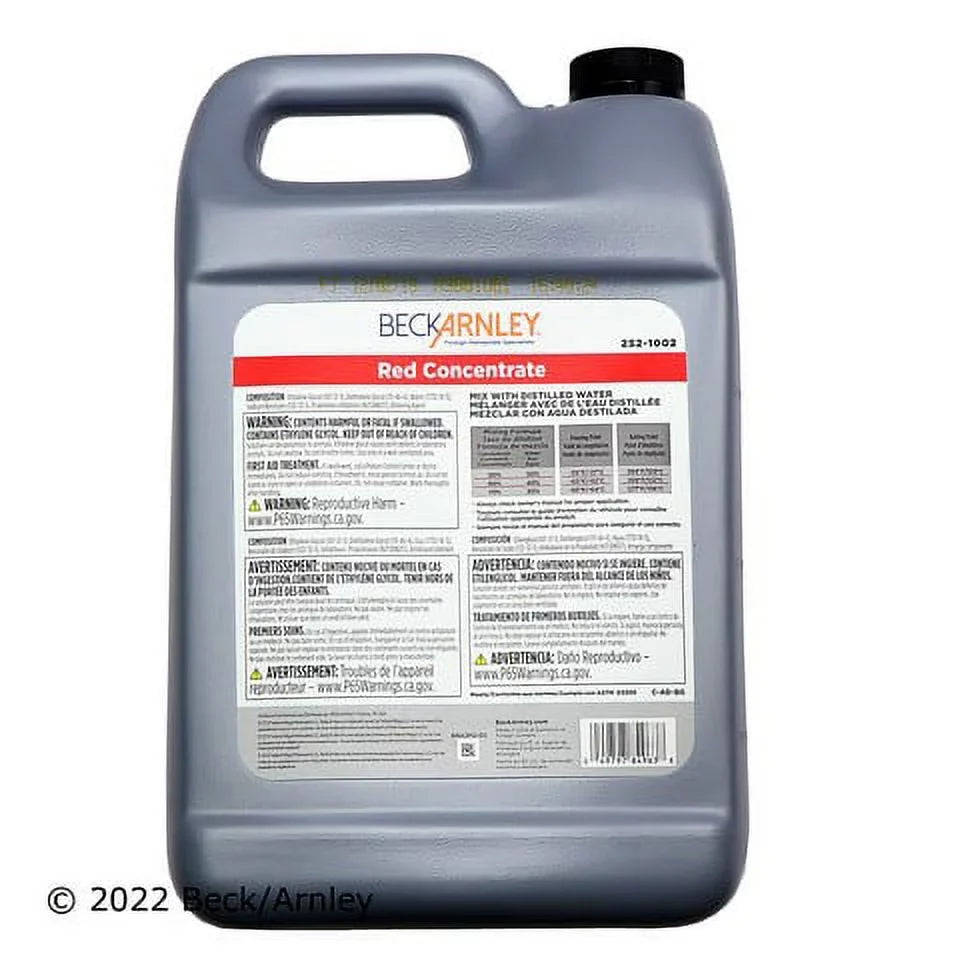 P/N:252 Antifreeze / Beck/Arnley 1002 Engine Coolant