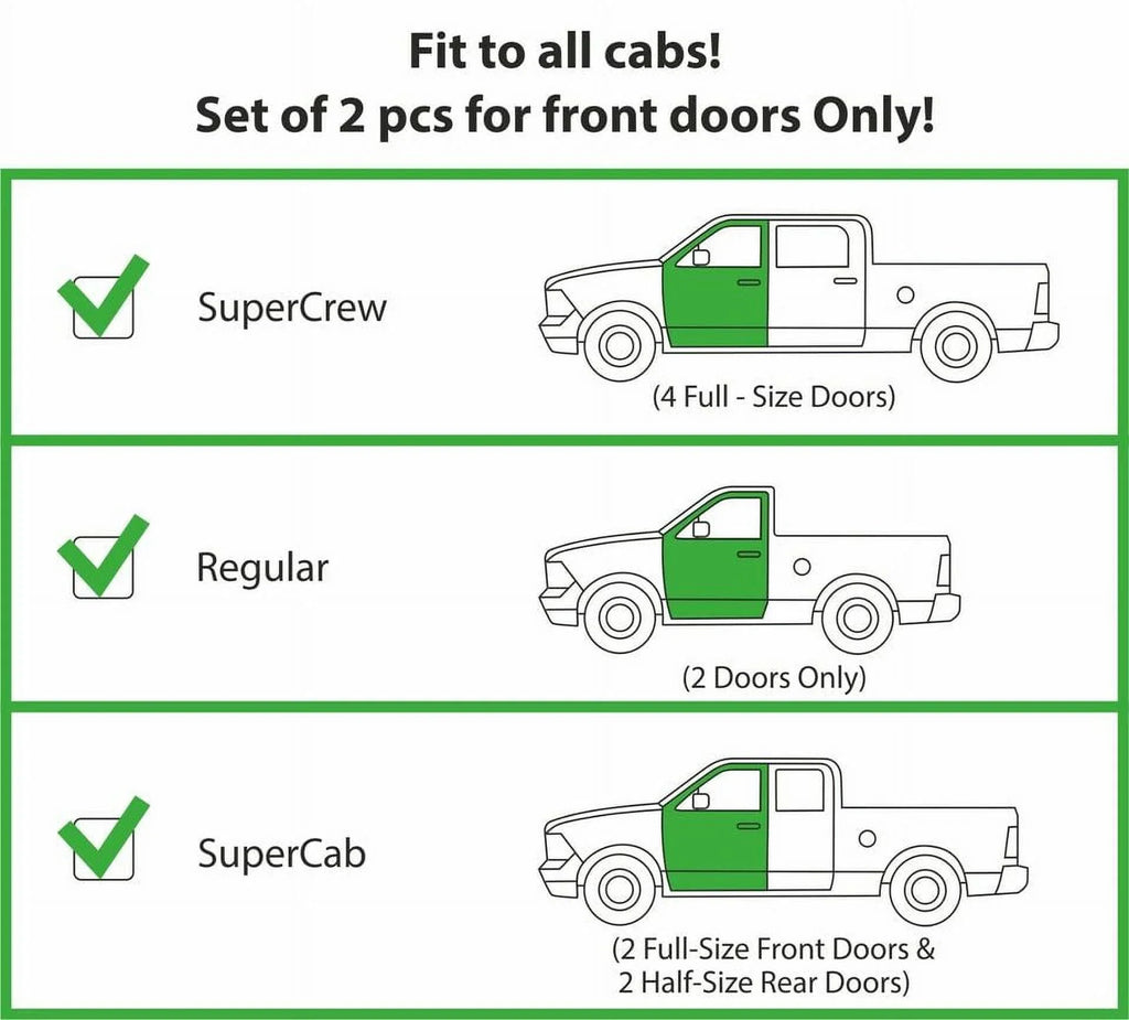 Window Dark Visors, Smoke Rain Truck Deflectors, Cab, Original 315008LP for 2 Incredibly ART Deflector, F150 2015-2020 Window Regular Accessories, Vent Durable in-Channel Guards pcs- CLIM Ford Vent