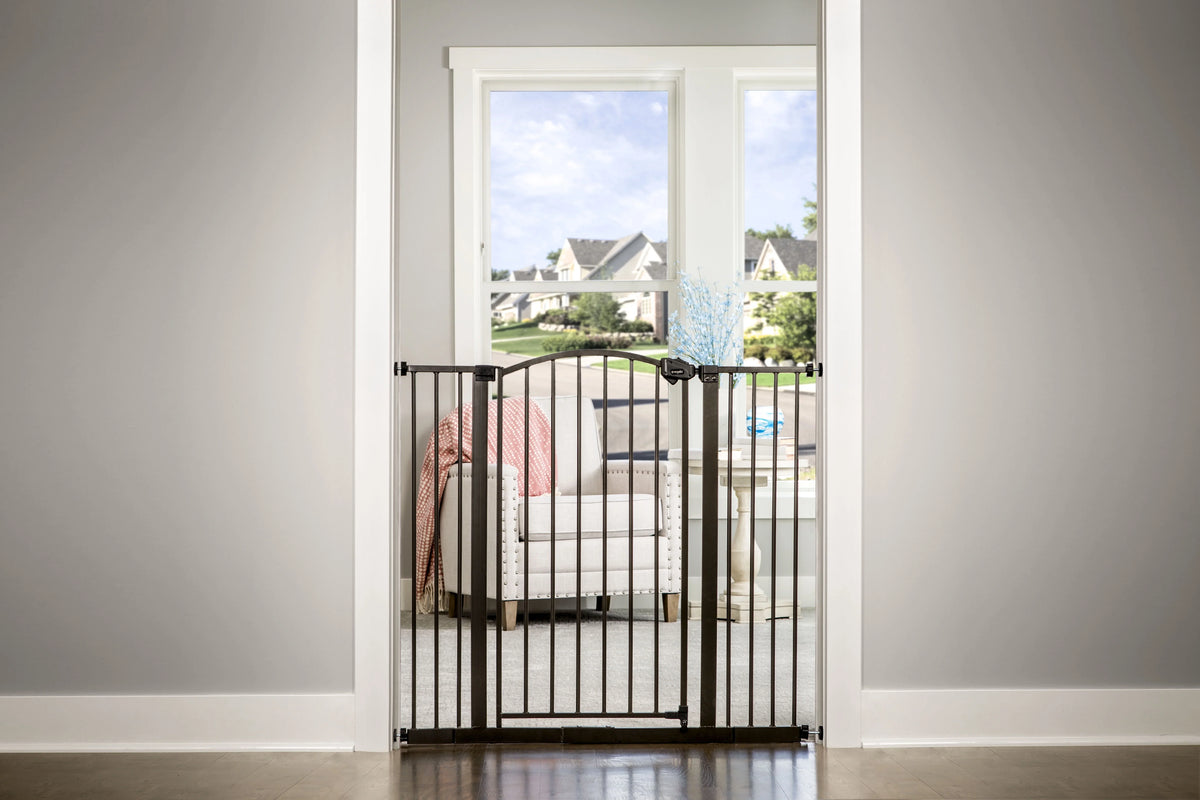 Tall Months, Décor Safety Bronze Gate, Baby Extra Gate 24 Group Regalo Baby Age Arched to 6