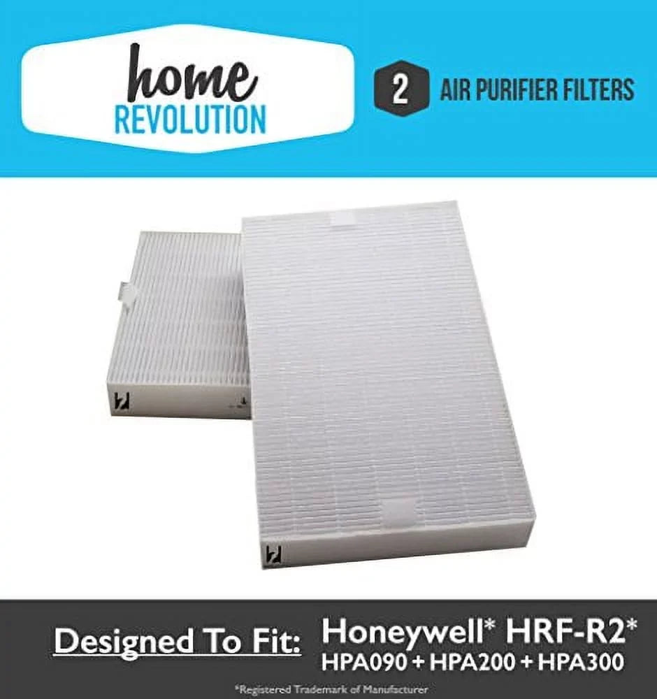 HRF-R2 HPA-090, Purifier Honeywell Series, & Brand Filters; Revolution Home HPA-100, HPA300 Replacement HPA200 Fits Air 2-PK