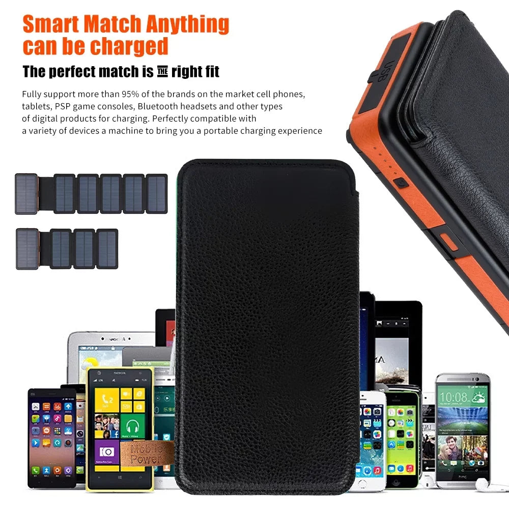 Battery Bank, 26000mAh, Outdoor for Charger Fast Tablets Phones, Pack Portable Charge Power Solar USB