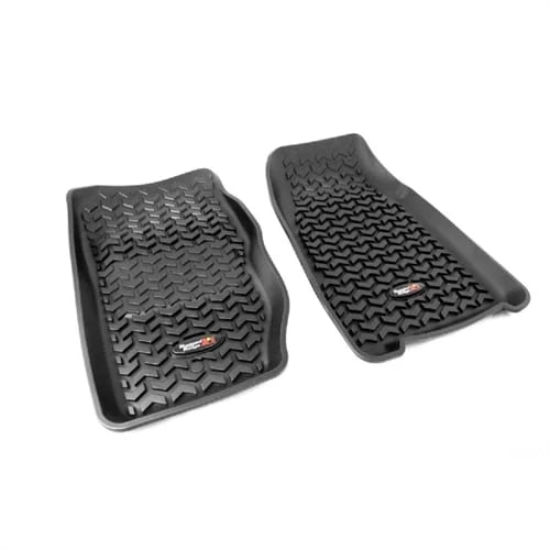by Liner, | 12920.25 Ridge with Compatible RealTruck Cherokee Floor Jeep Rugged Front; 1984-2001 XJ Black,