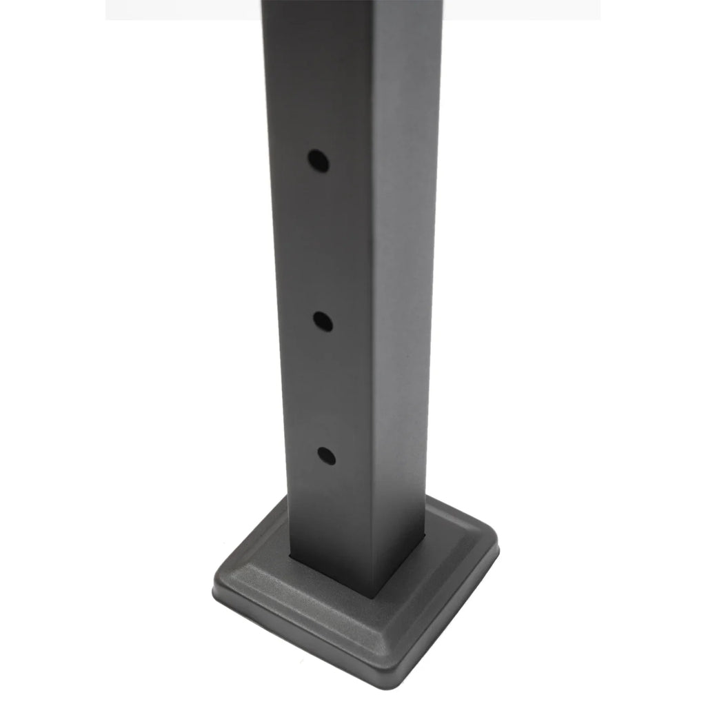 Railing Level Post Steel Cable Stainless for Two Railing Post System Deck Concrete Sides Wood Pre-Drilled Fence Cable 36''x2''x2'' Square Level