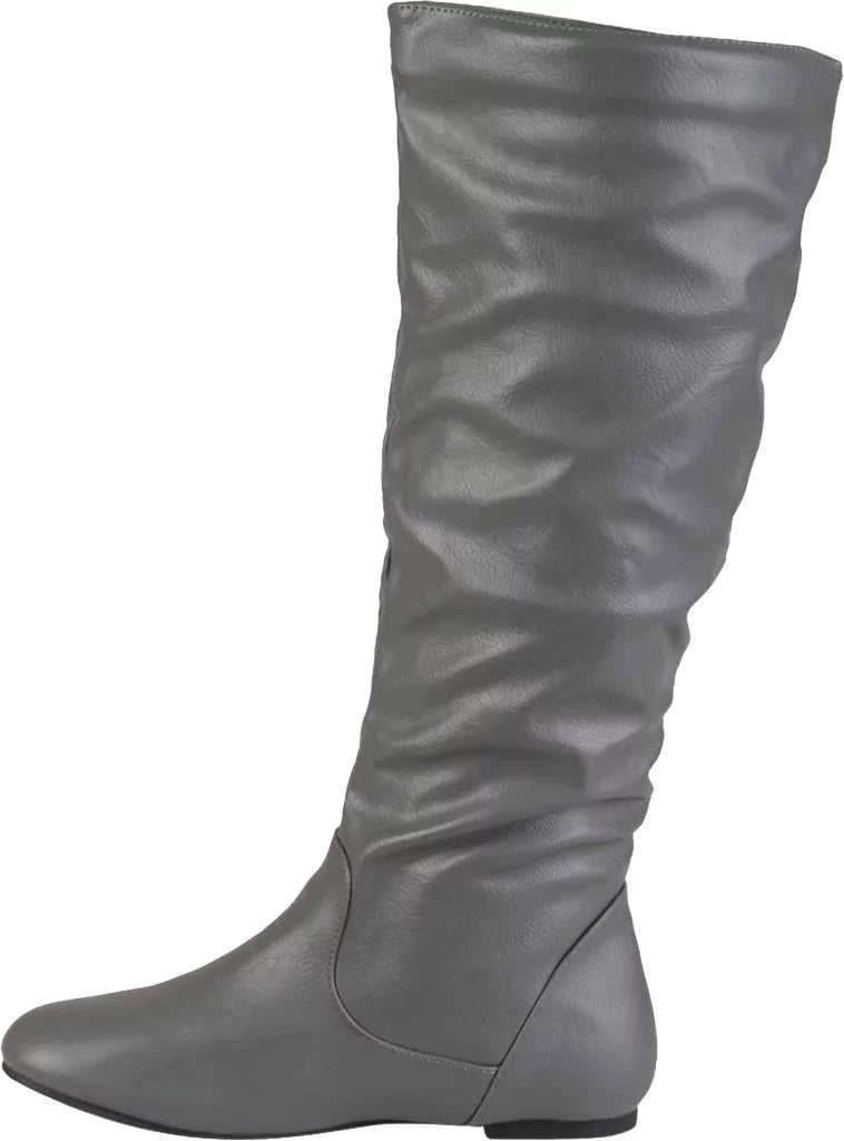 M Wide Faux Journee Extra Calf Grey Collection Knee Women's Slouch Boot Leather High Jayne 7.5
