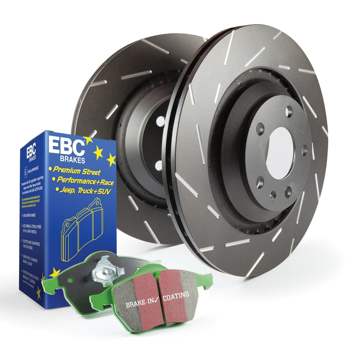 and EBC S2KF1381 USR S2 CSX Brakes 2000 Fits Rotors Civic RSX Greenstuff Kits
