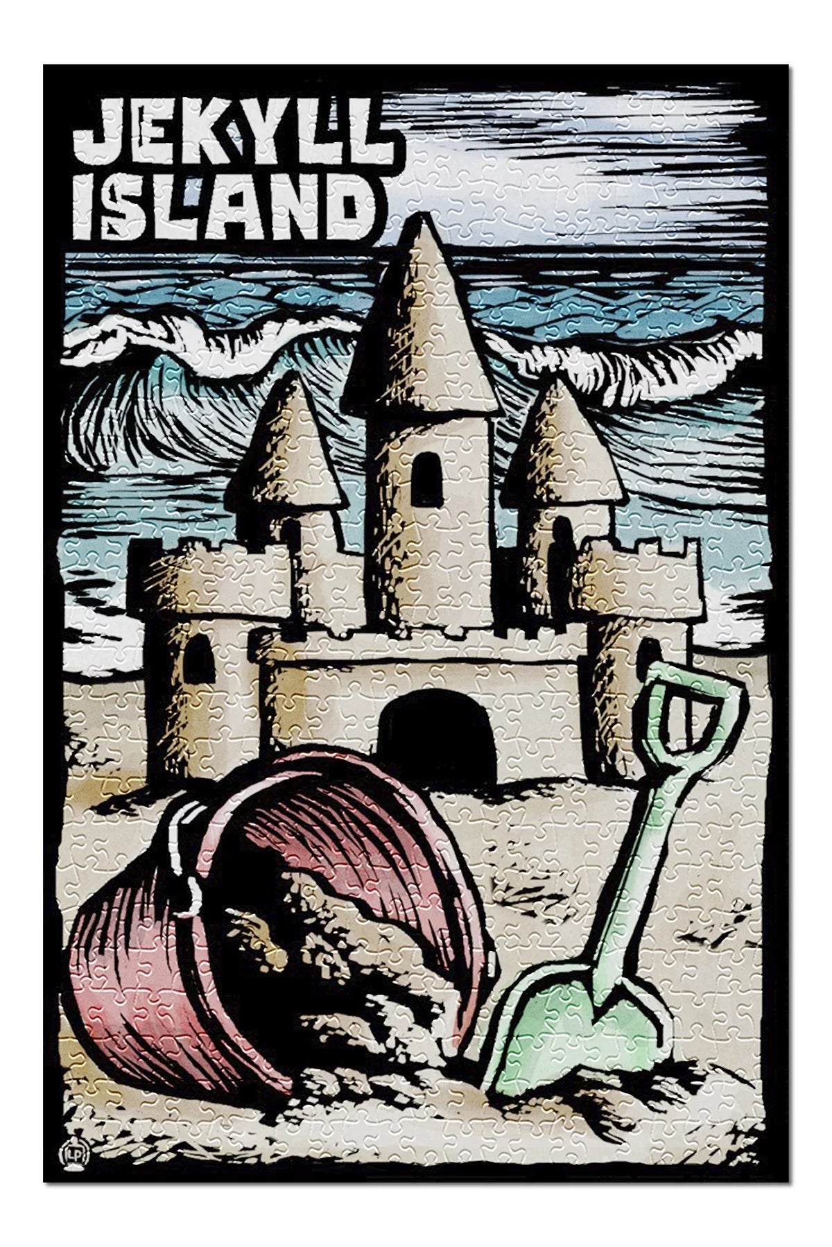 (19x27 Jigsaw Scratchboard Island, and 500 in for Premium Family, Adults Made Castle, Jekyll Sand Piece inches, Georgia, Puzzle USA)