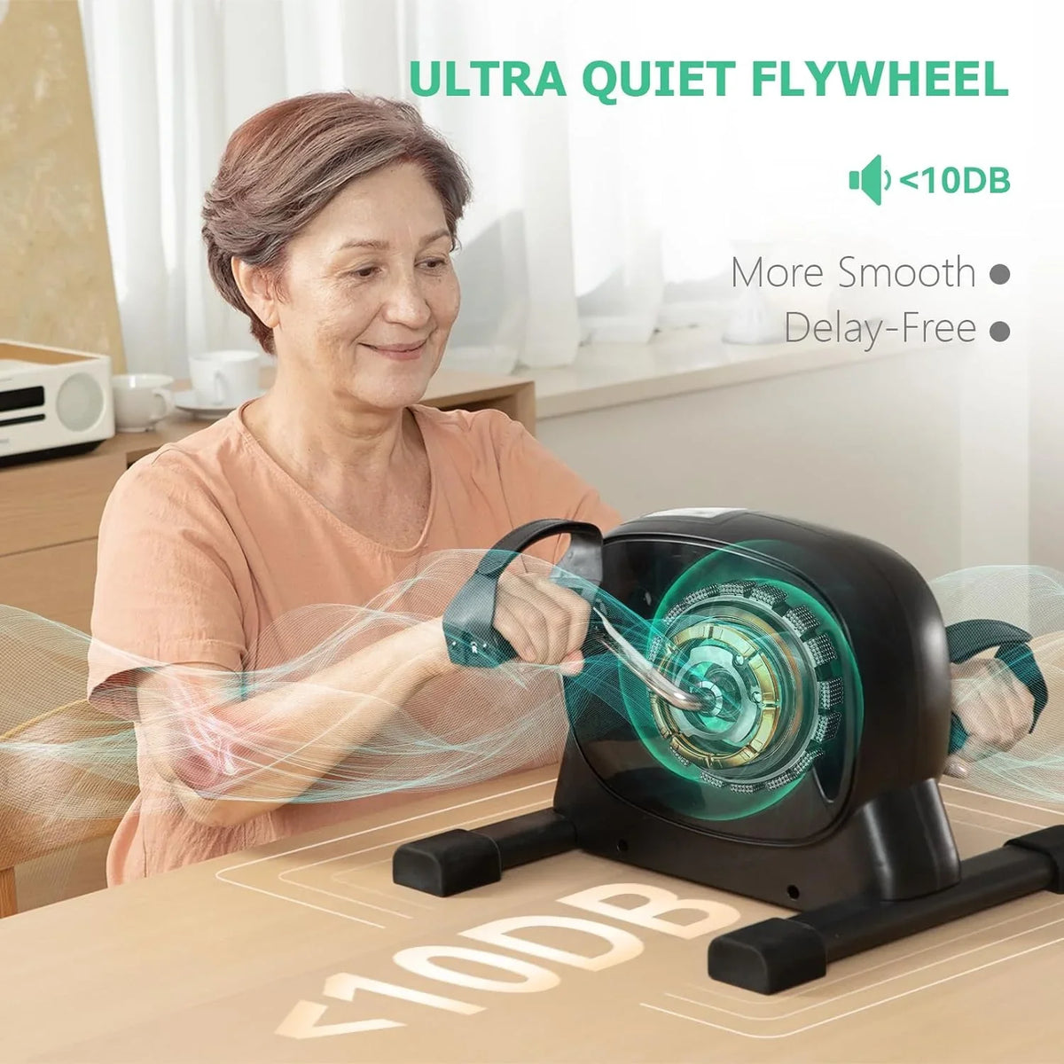 Exerciser for Bike Desk Leg Mini Exercise - Exercise Cyclace for Exerciser Workout Desk Cycle, Arm/Leg Home/Office Under Bike Pedal Portable