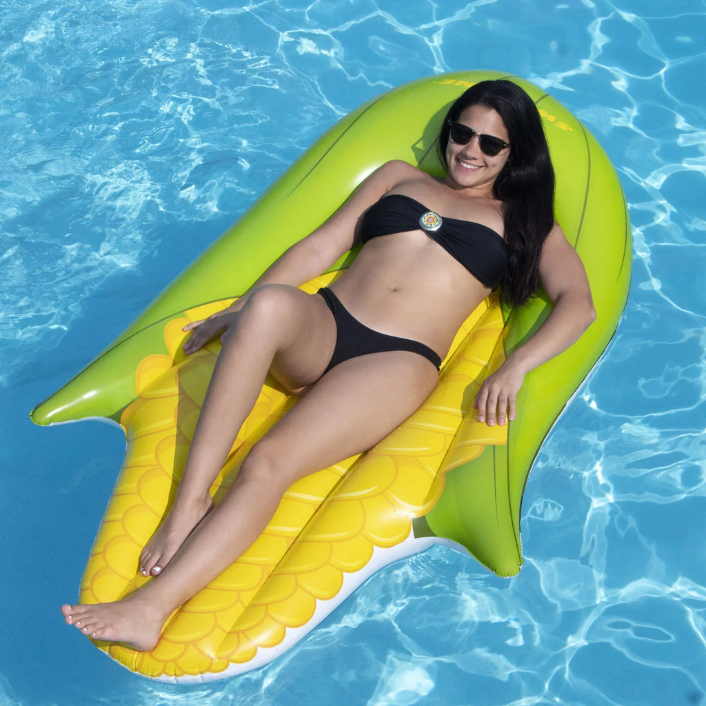 Float Central Swim Corn Green Pool and the on Yellow 68" Cob Swimming