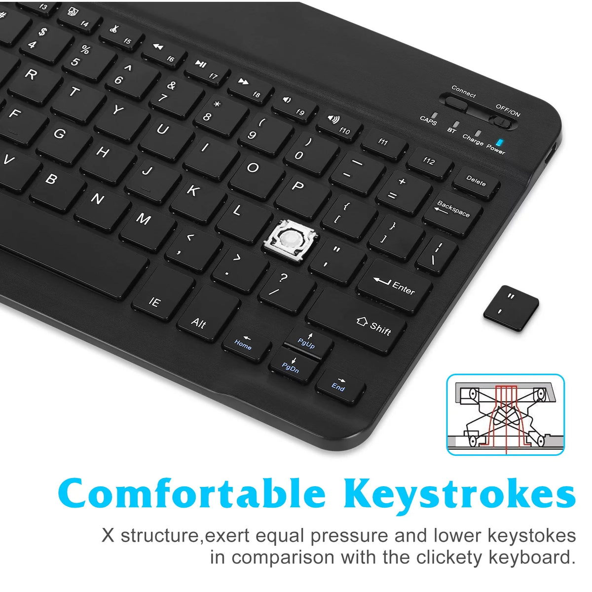 Axon Enabled Full-Size Keyboard Black All Bluetooth Slim Combo - Mac/Tablet/iPad/PC/Laptop Keyboard Rechargeable Ultra Mouse and ZTE 30 and Ultra Bluetooth Ergonomic Mouse 5G and Onyx for