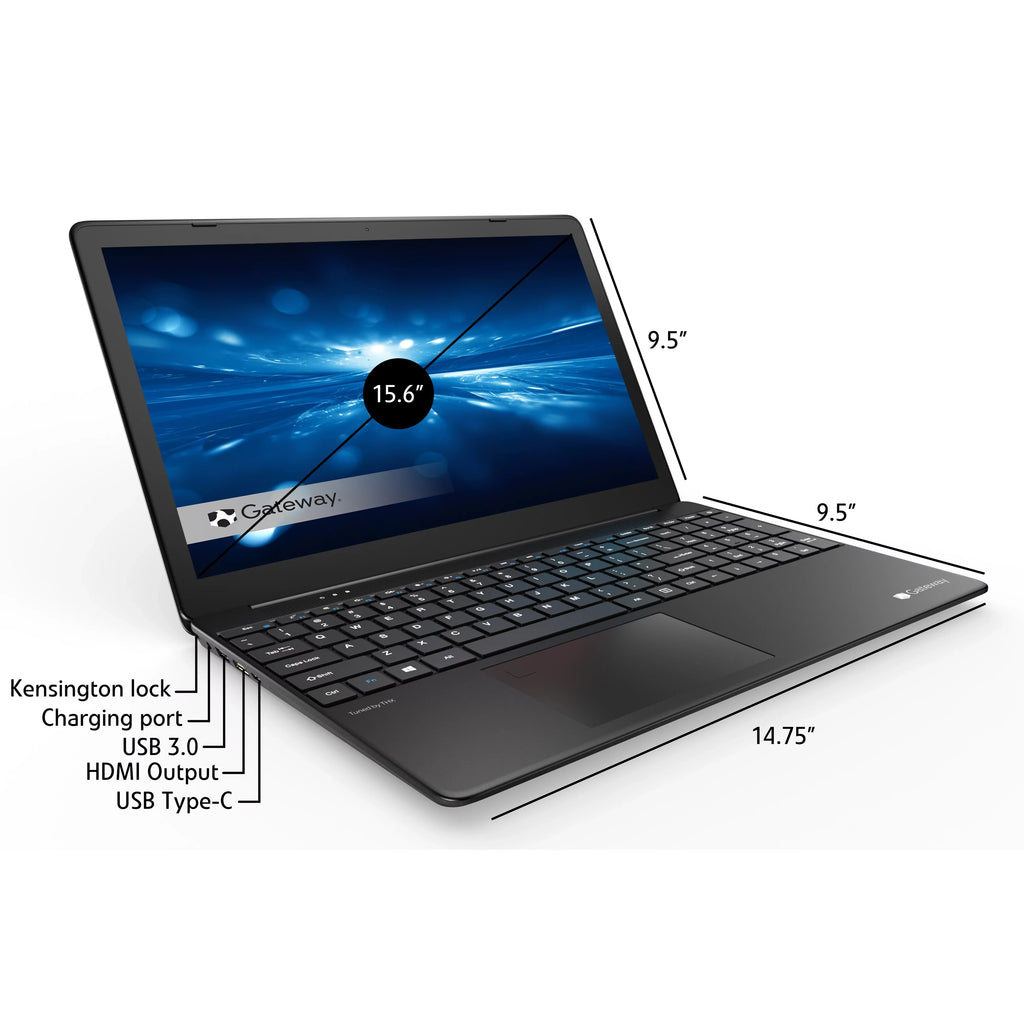 512GB Black Win i5-1135G7 SSD Iris Xe 15.6" FHD Restored Graphics 16GB Intel Home (Refurbished) GWTN156-9BK Gateway RAM 10 2.4GHz