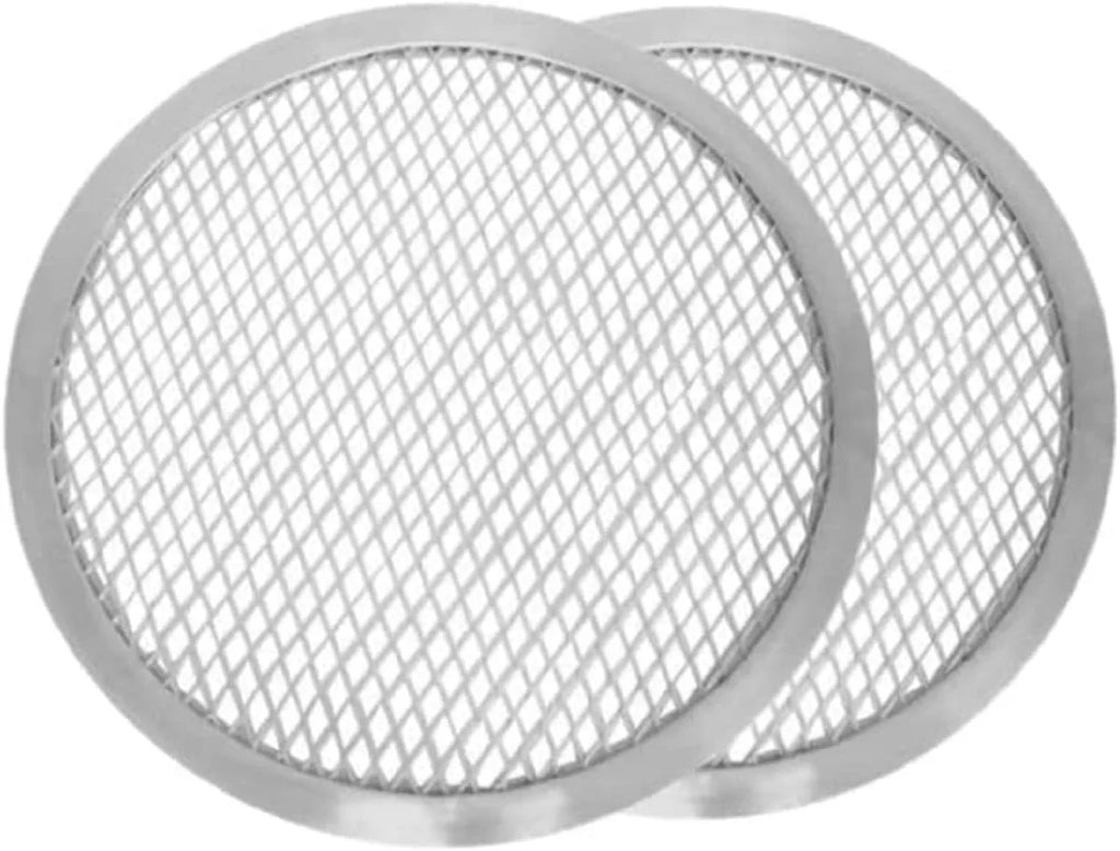 Aluminum Screen & Rim- Tray Baking Screen Round for TrueCraftware- 2 Kitchen Tray of Pizzeria Set Bakeware Restaurants Pan Baking Home Pizza Round Pizza Pizza Seamless 8”