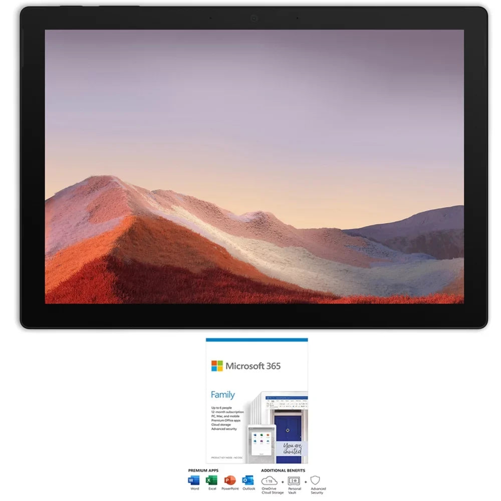 Users Intel Up Microsoft 1 Family with Surface 16GB/256GB 7 6 Year Touch for i7-1065G7 Microsoft Bundle to 365 Pro Black VNX-00016 Subscription 12.3 inch