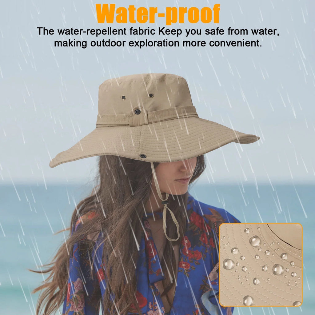 Wide Cap Hiking for Men UV Protection Garden Fishing Brim Bucket Women Hat Sun