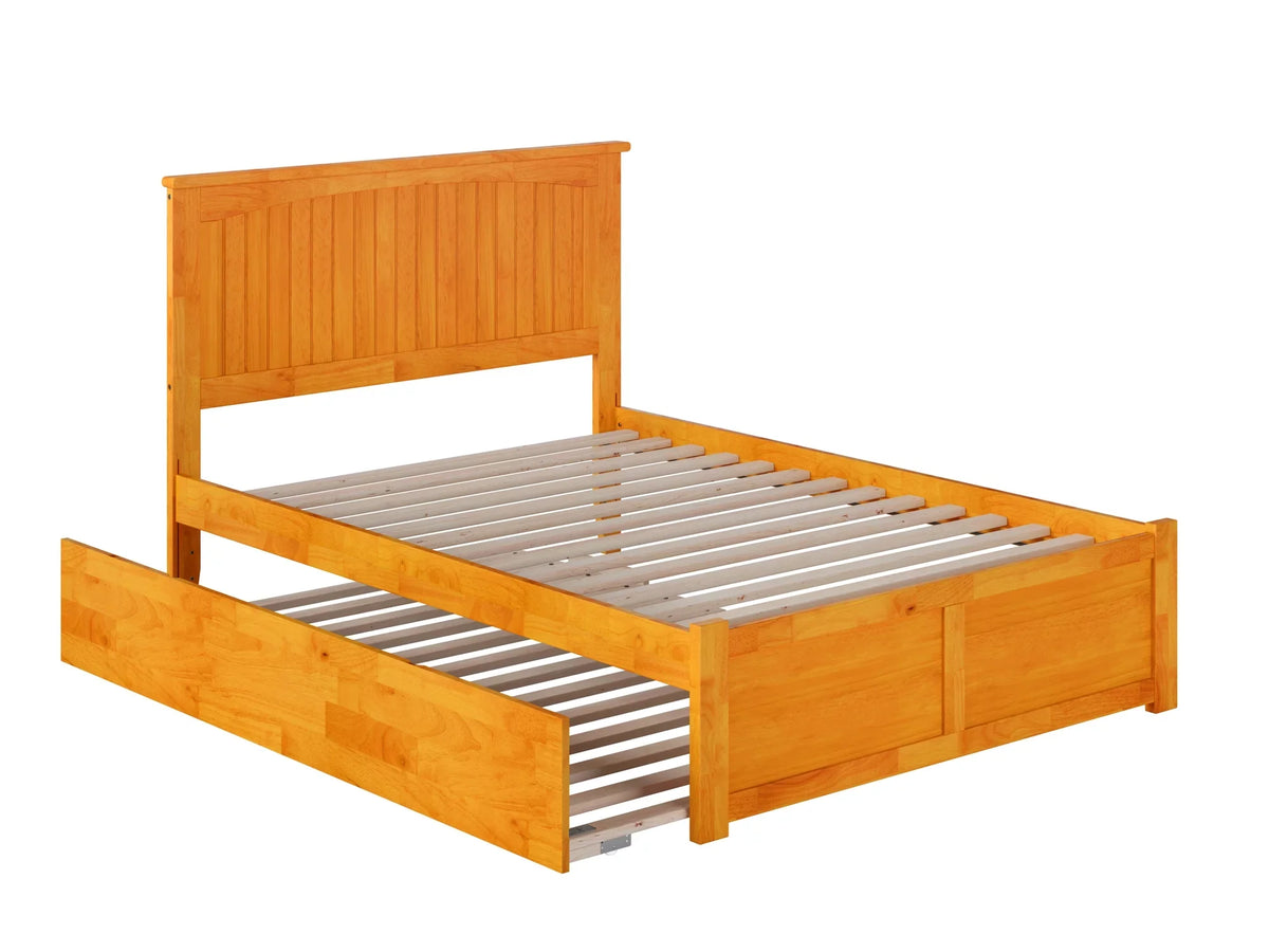 Platform with and in Footboard Trundle Caramel Bed Size Size Full Full Nantucket AFI Panel Latte