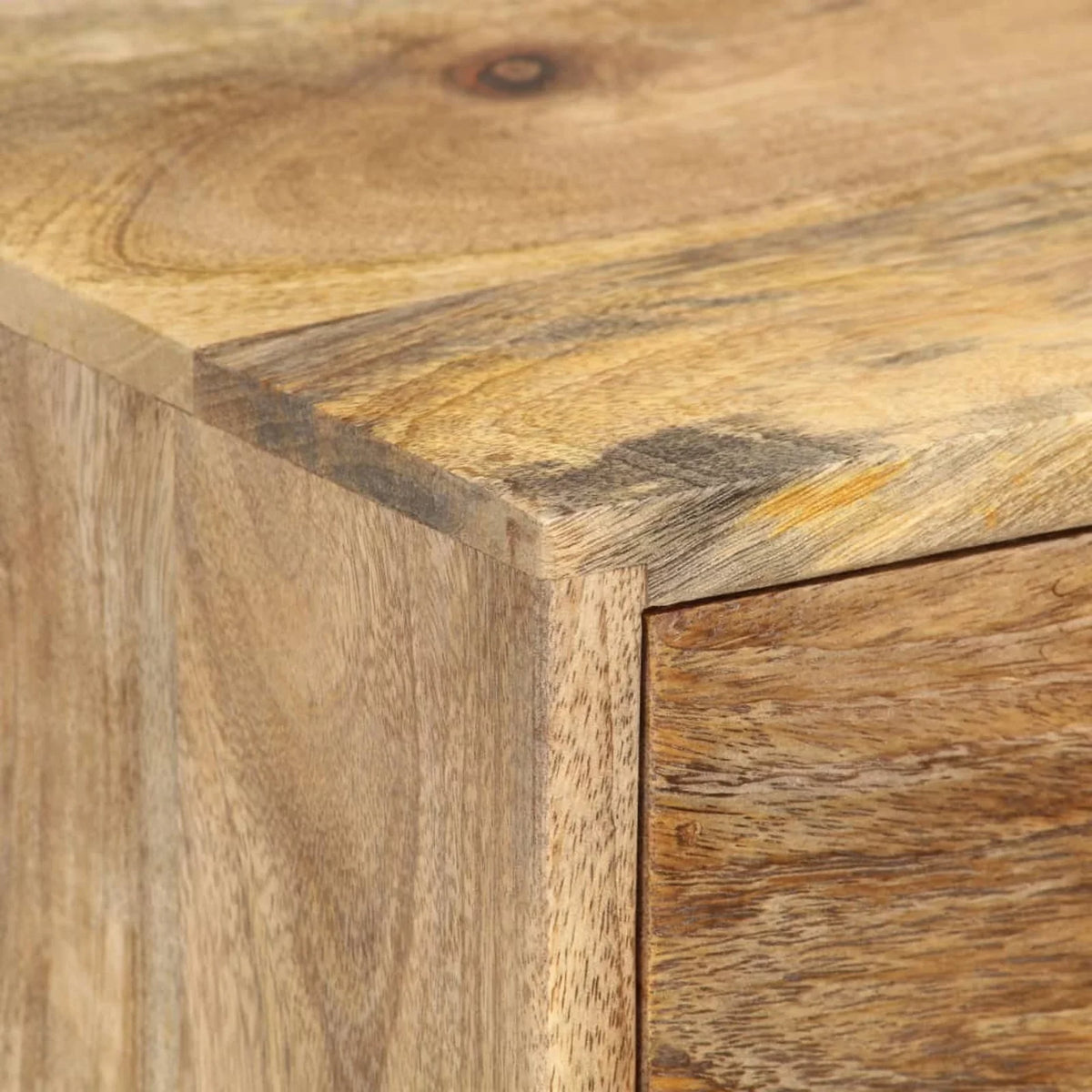 14.2"x11.8"x23.6" Cabinet Bedside Mango Dcenta Solid Wood