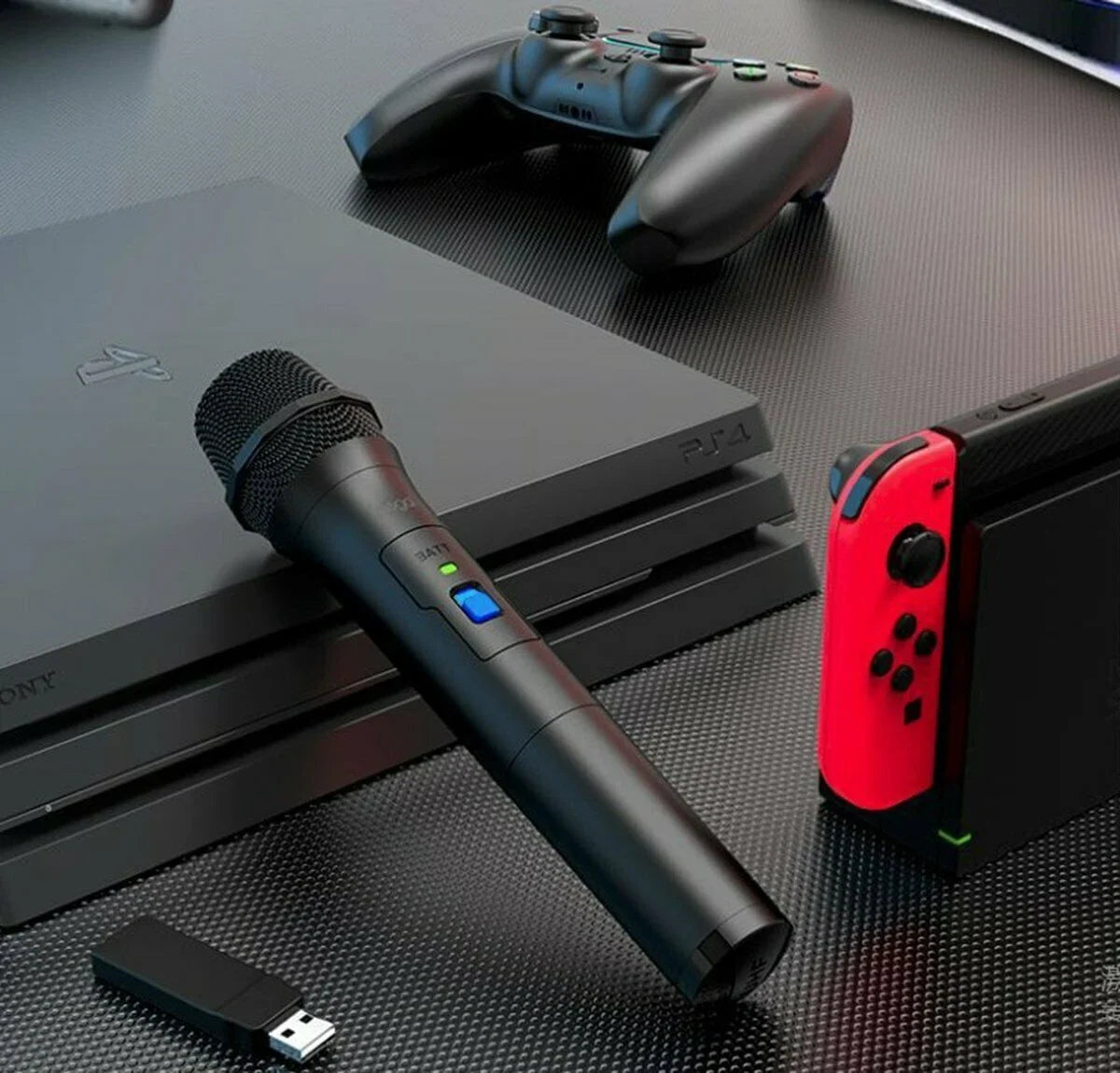 For One Xbox For Karaoke Switch Wireless Distance PS4 15m For For Plastic+Metal PS5 Game For PC Microphone MIC