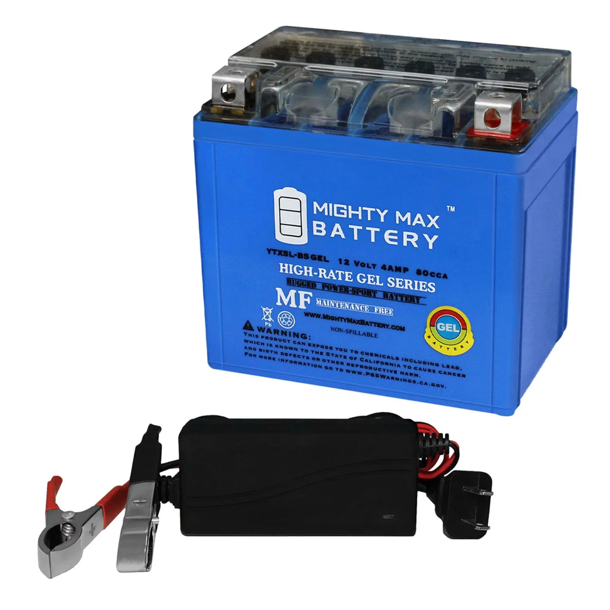50 1Amp Kymco 2000 12V Charger GEL YTX5L-BS + Super - for 9 Battery