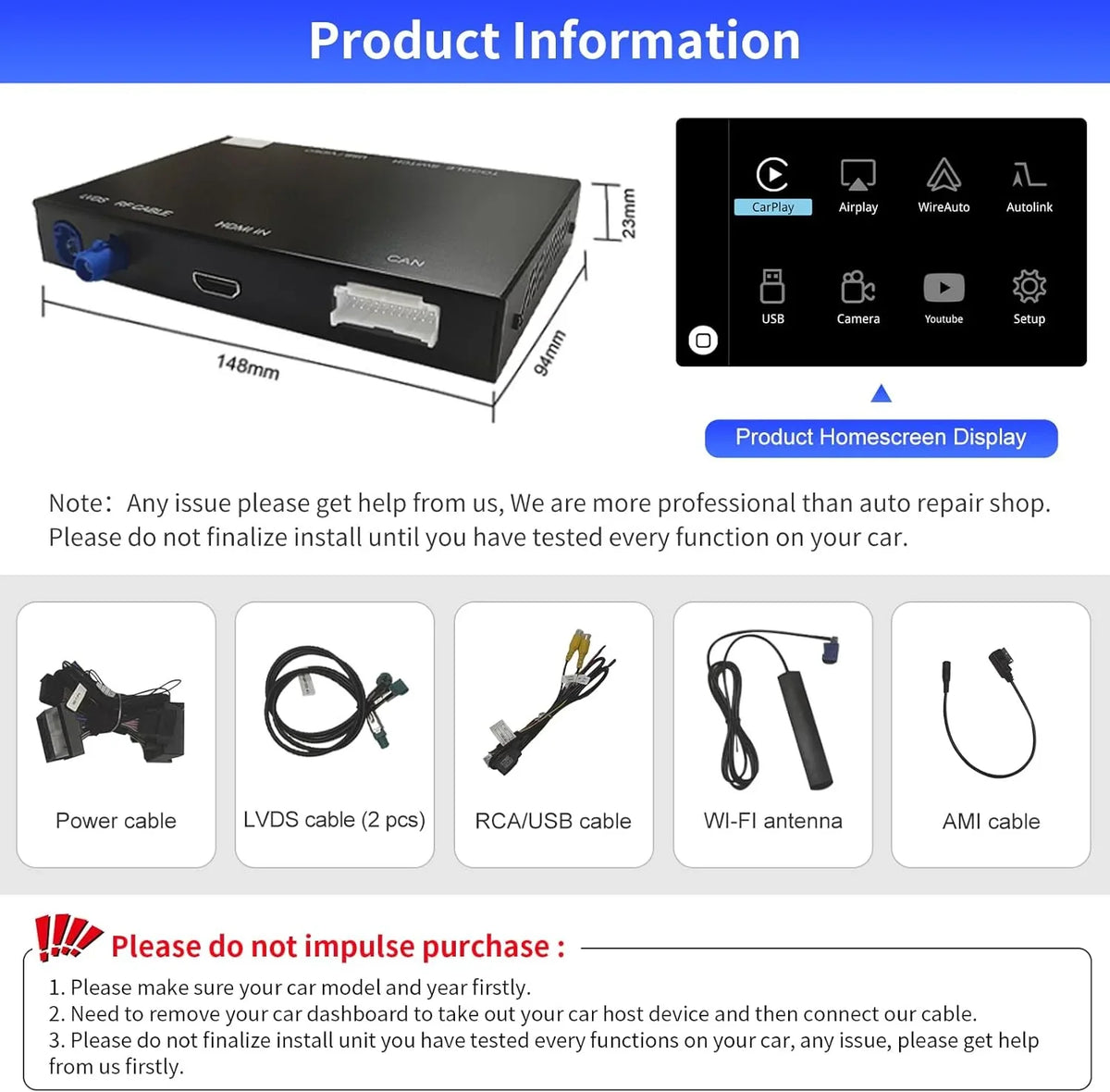 Road Kit 2014-2018 Top Android Module (HN+ 3G, Retrofit Decoder, Version), Mirrorlink, Audi Wireless Carplay Carplay MMI Auto Software Car Year Q3 Support with Camera for